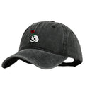 Anna-Kaci Women's Vintage Washed Baseball Cap with Skull and Rose Embroidery