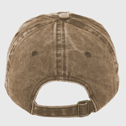 Anna-Kaci Women's Vintage Washed Baseball Cap with Skull and Rose Embroidery