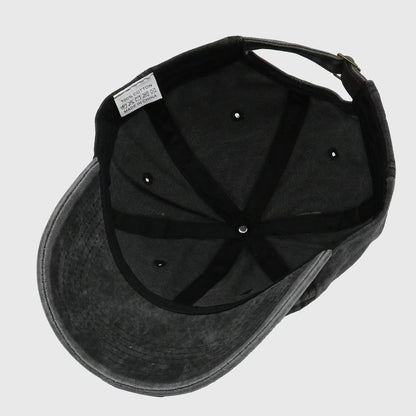 Anna-Kaci Women's Vintage Washed Baseball Cap with Skateboarding Ghost Embroidery