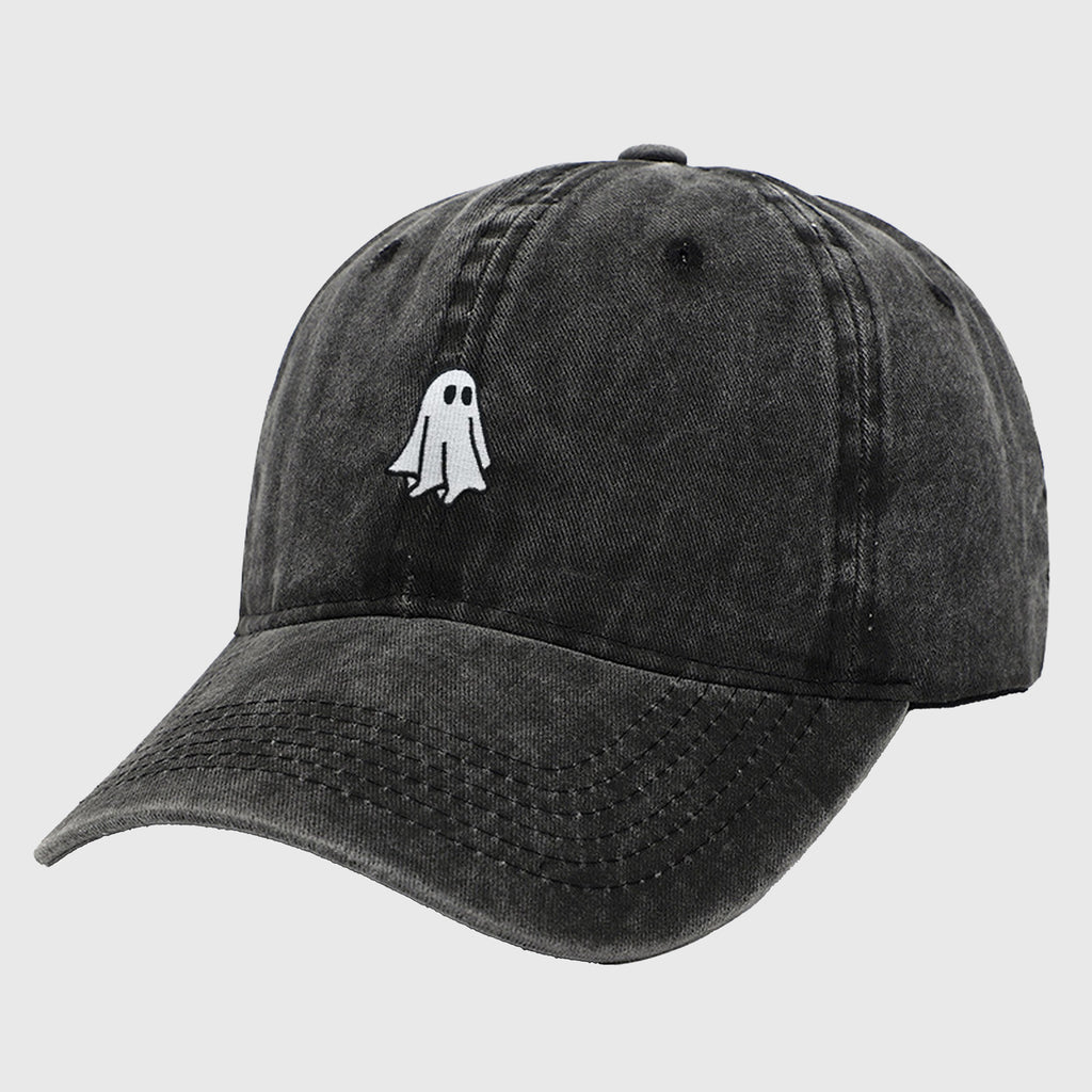 Anna-Kaci Women's Vintage Washed Baseball Cap with Ghost Embroidery