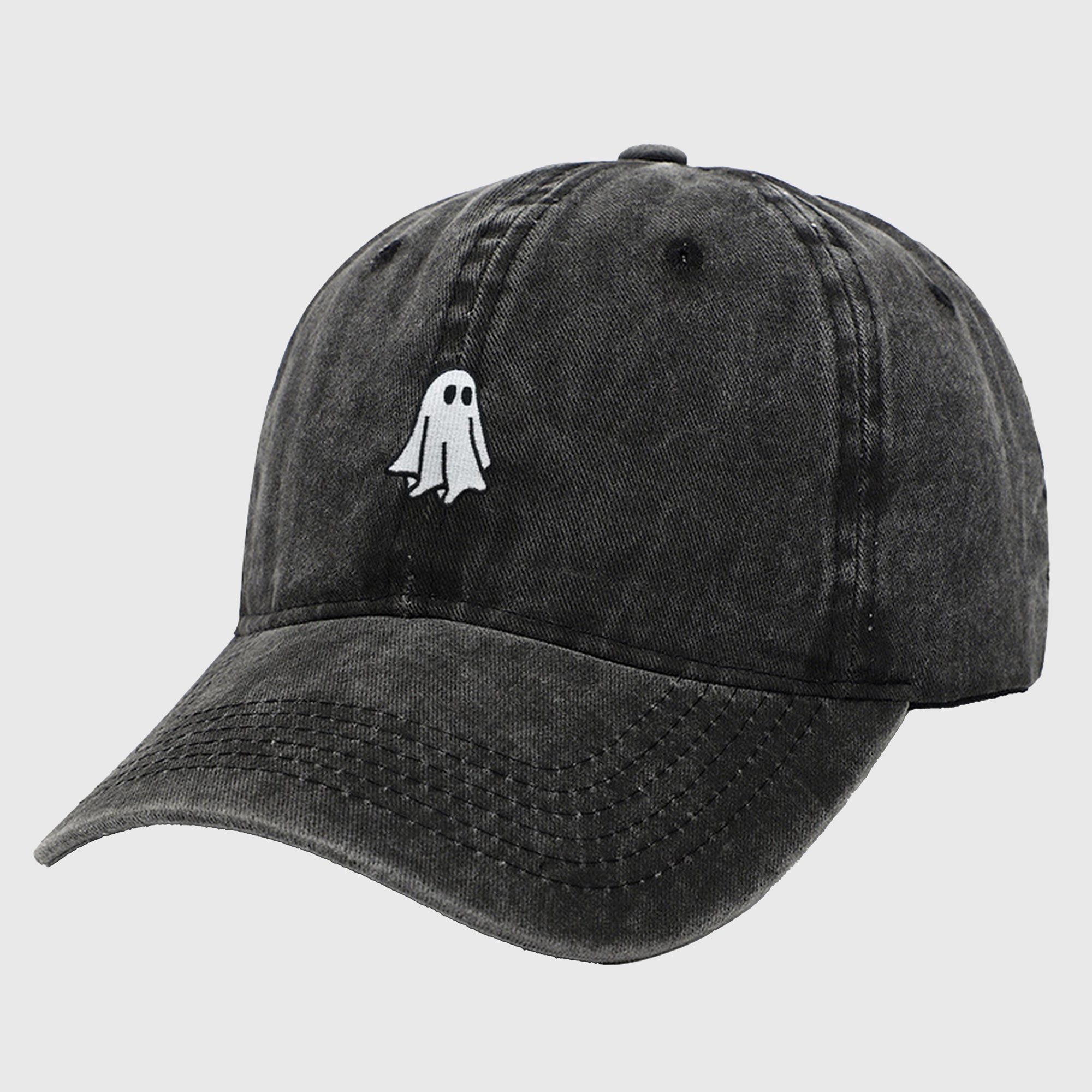 Anna-Kaci Women's Vintage Washed Baseball Cap with Ghost Embroidery