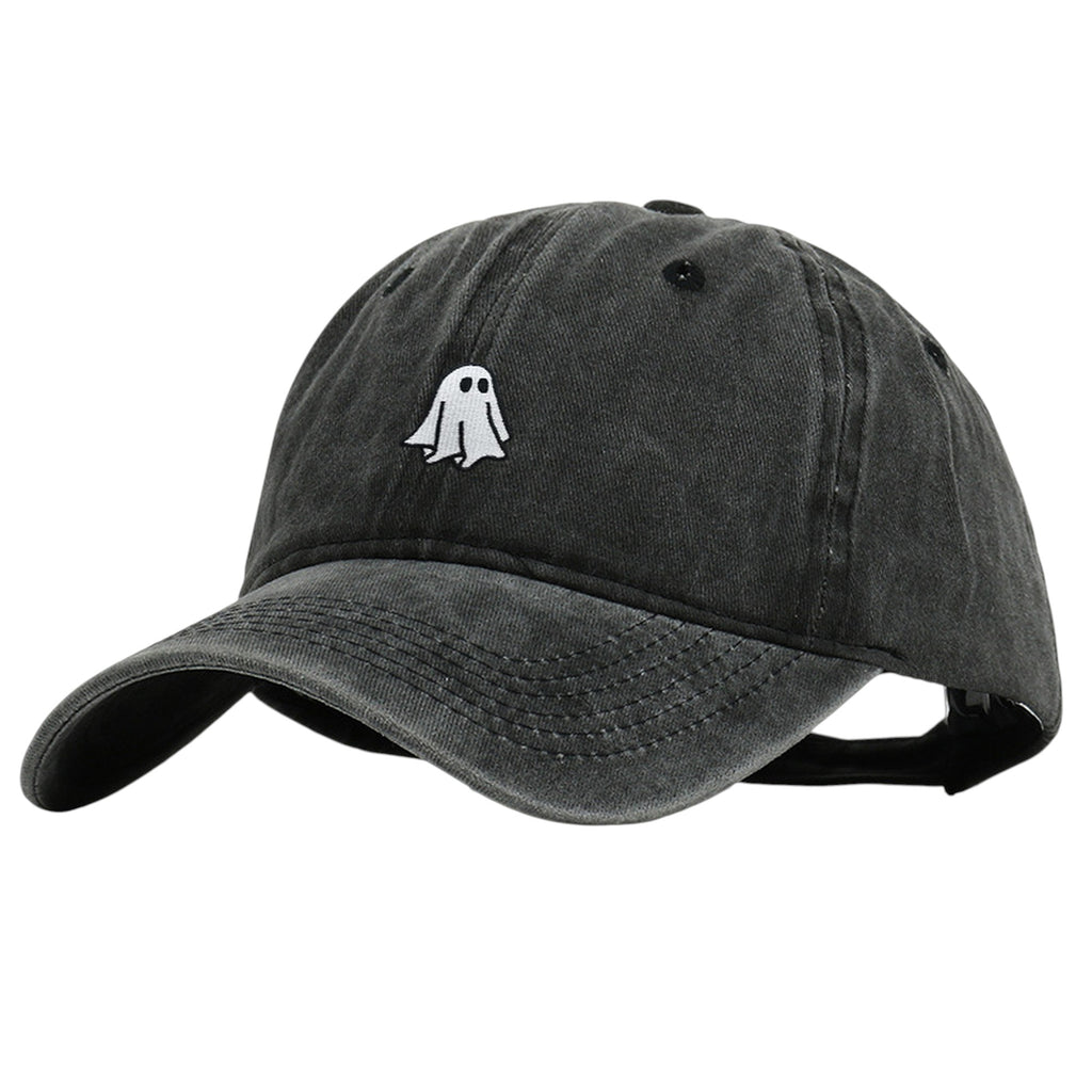 Anna-Kaci Women's Vintage Washed Baseball Cap with Ghost Embroidery
