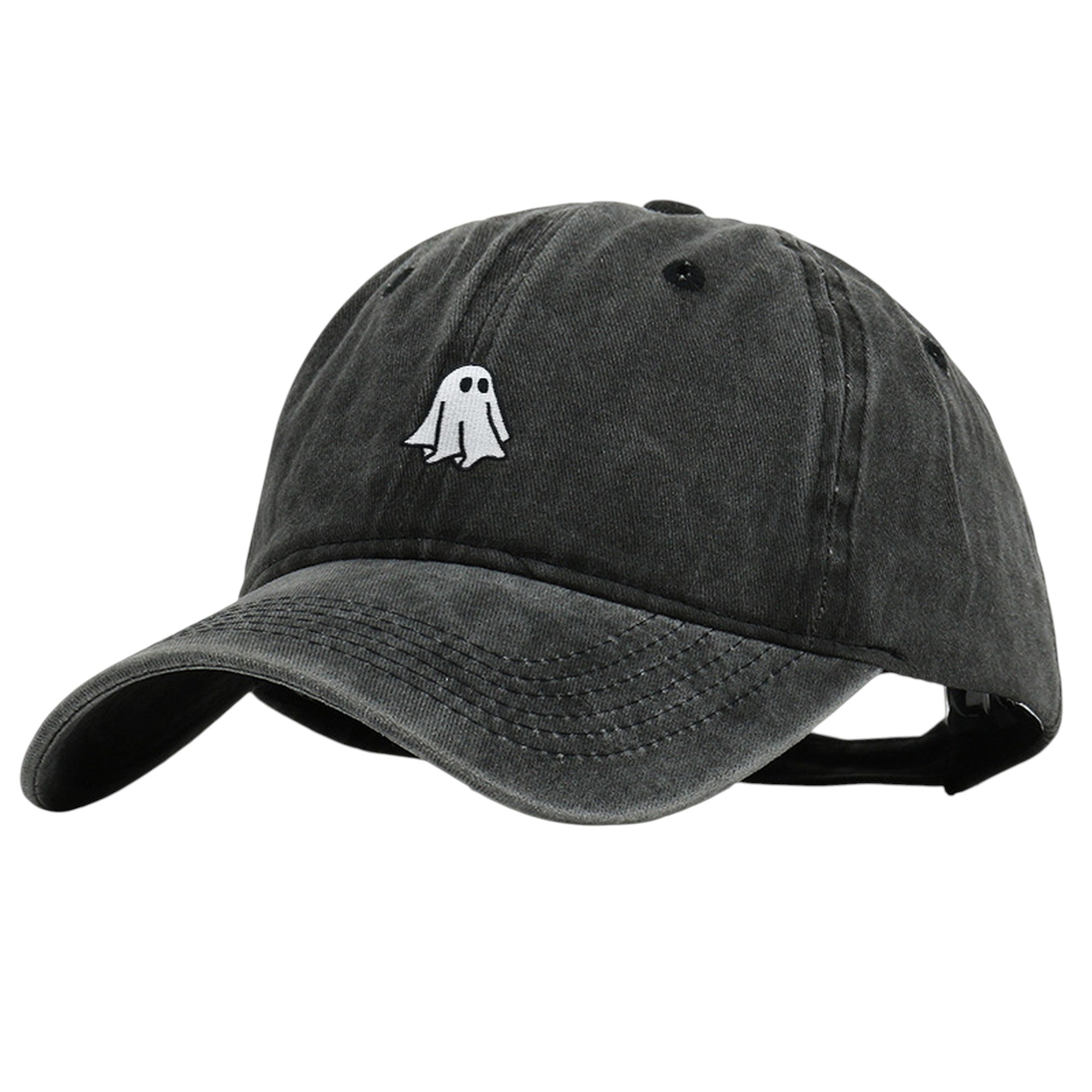 Anna-Kaci Women's Vintage Washed Baseball Cap with Ghost Embroidery
