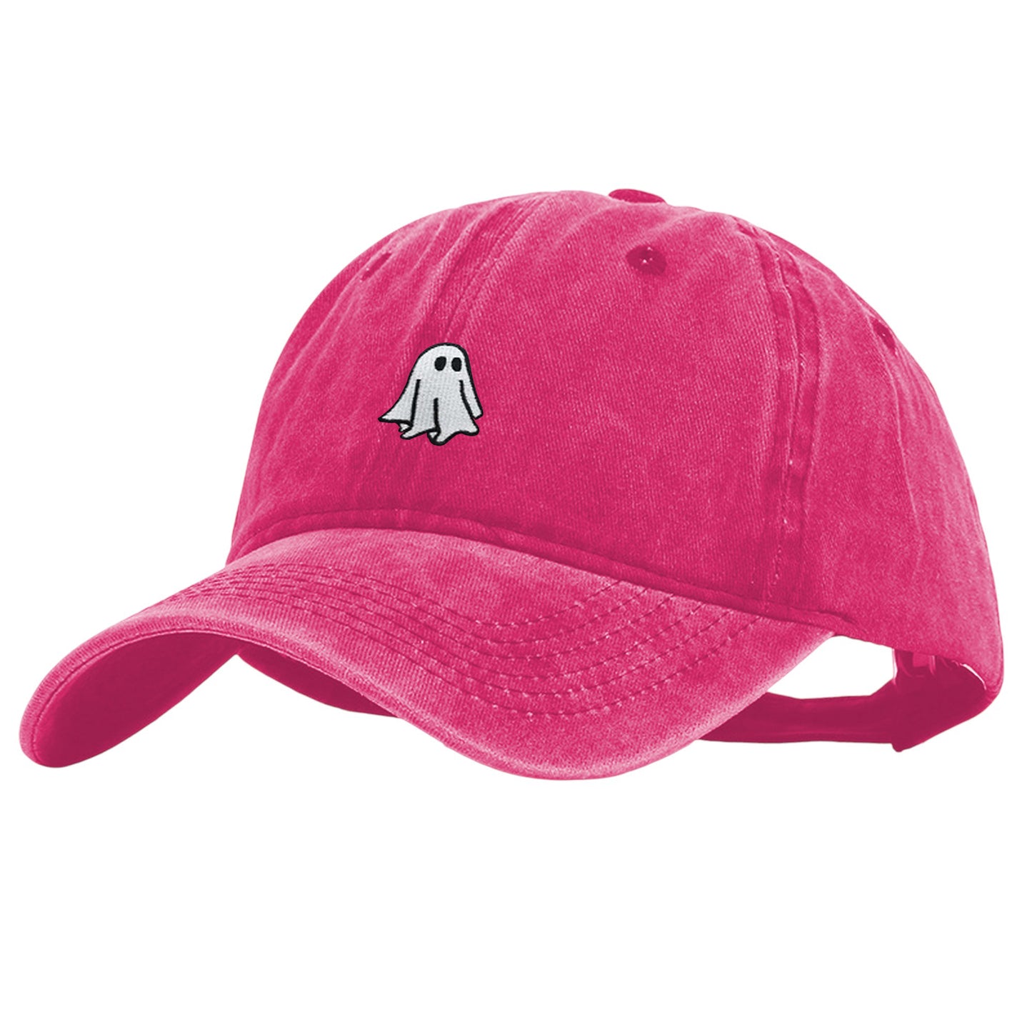 Anna-Kaci Women's Vintage Washed Baseball Cap with Ghost Embroidery