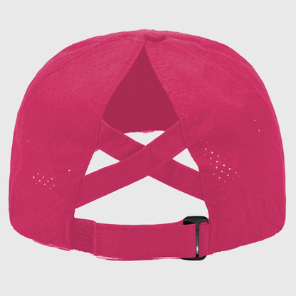 Anna-Kaci Women's Baseball Cap with Heart Embroidery - Breathable Criss - Cross Back Hat
