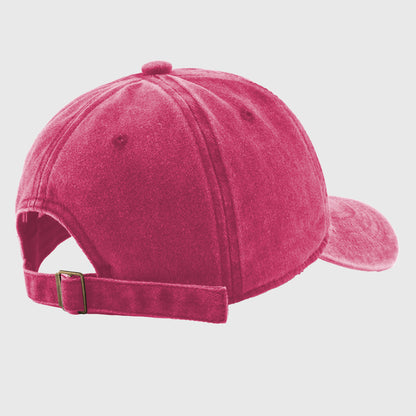 Anna-Kaci Women's Vintage Washed Baseball Cap with Heart Embroidery