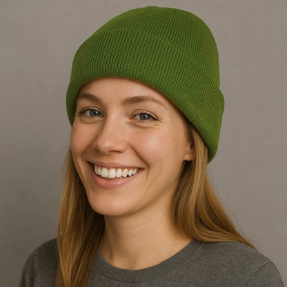 Anna-Kaci Women's Satin Lined Knit Beanie Hat with Folded Cuff for Hair Protection