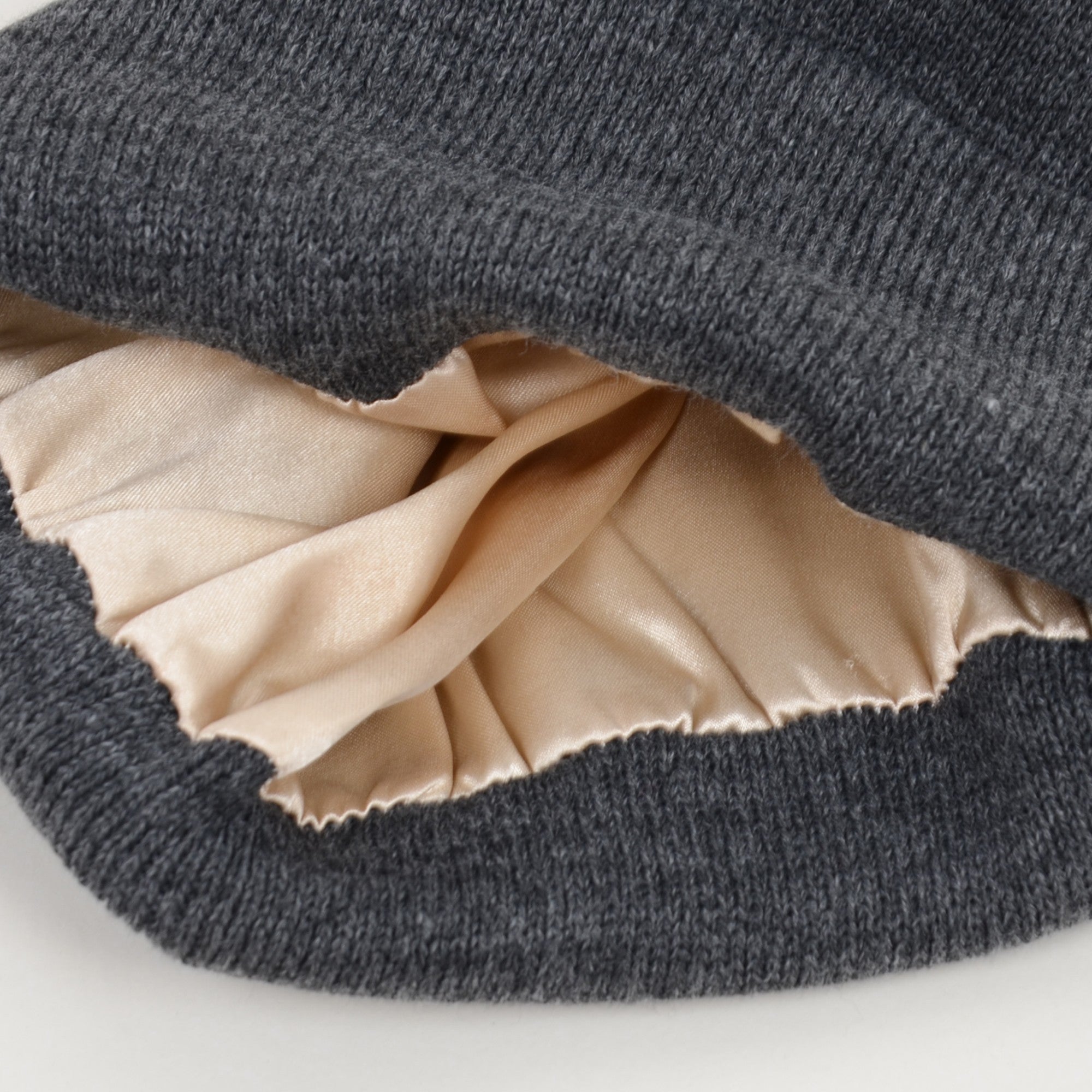 Anna-Kaci Women's Satin Lined Knit Beanie Hat with Folded Cuff for Hair Protection