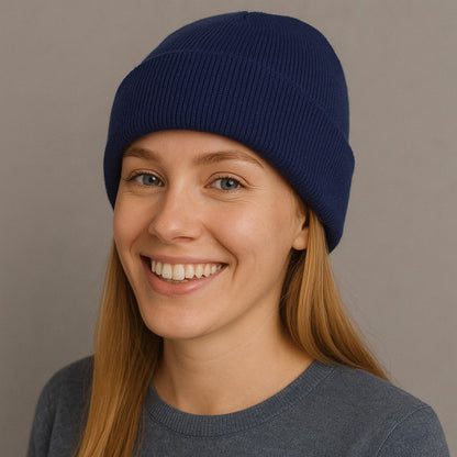 Anna-Kaci Women's Satin Lined Knit Beanie Hat with Folded Cuff for Hair Protection