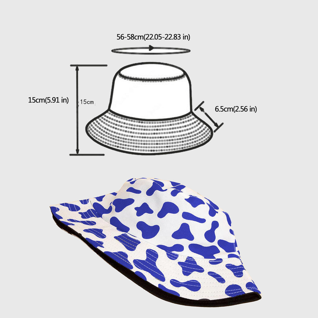 Anna-Kaci Women's Cow Print Bucket Hat - Double - Sided Wear