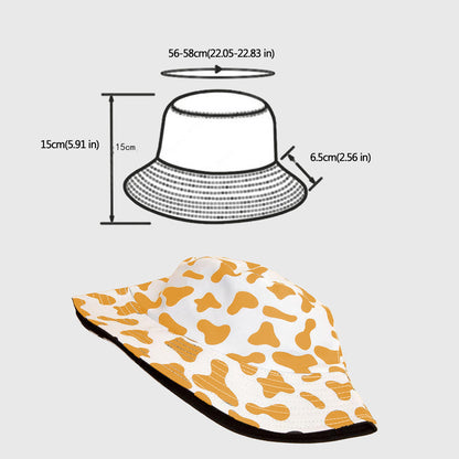 Anna-Kaci Women's Cow Print Bucket Hat - Double - Sided Wear
