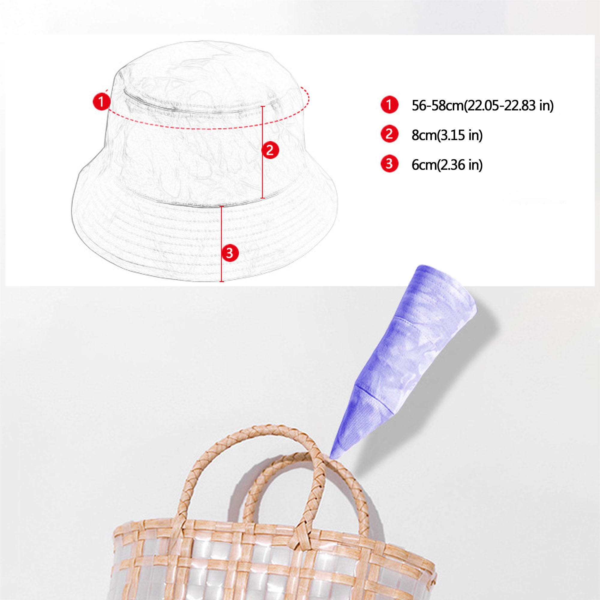 Anna-Kaci Women's Tie - Dye Bucket Hat - Stylish Summer Sun Hat