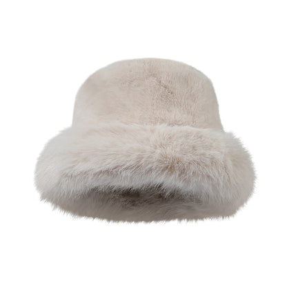 Anna-Kaci Women's Faux Fur Bucket Hat - Winter Warm & Stylish