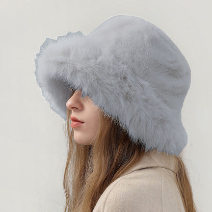 Anna-Kaci Women's Faux Fur Bucket Hat - Winter Warm & Stylish
