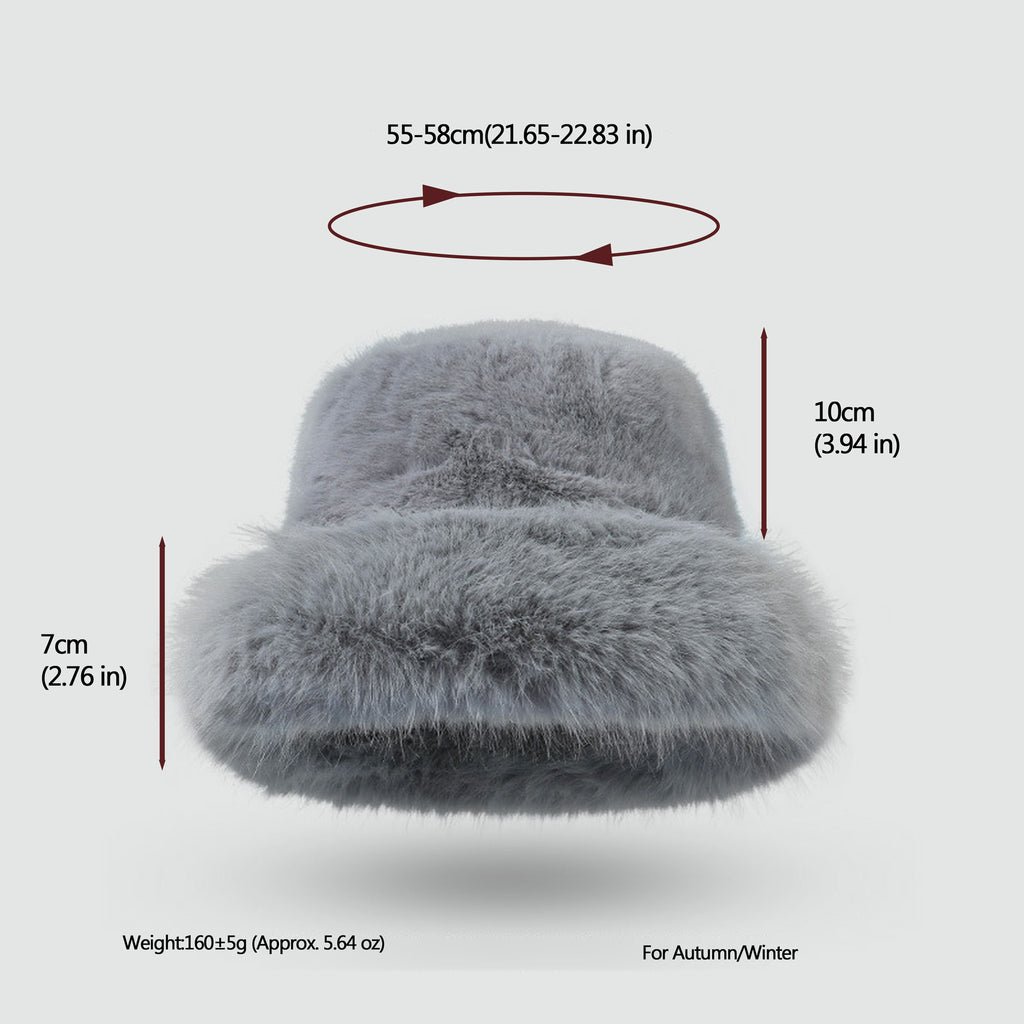 Anna-Kaci Women's Faux Fur Bucket Hat - Winter Warm & Stylish