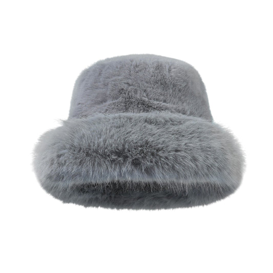Anna-Kaci Women's Faux Fur Bucket Hat - Winter Warm & Stylish