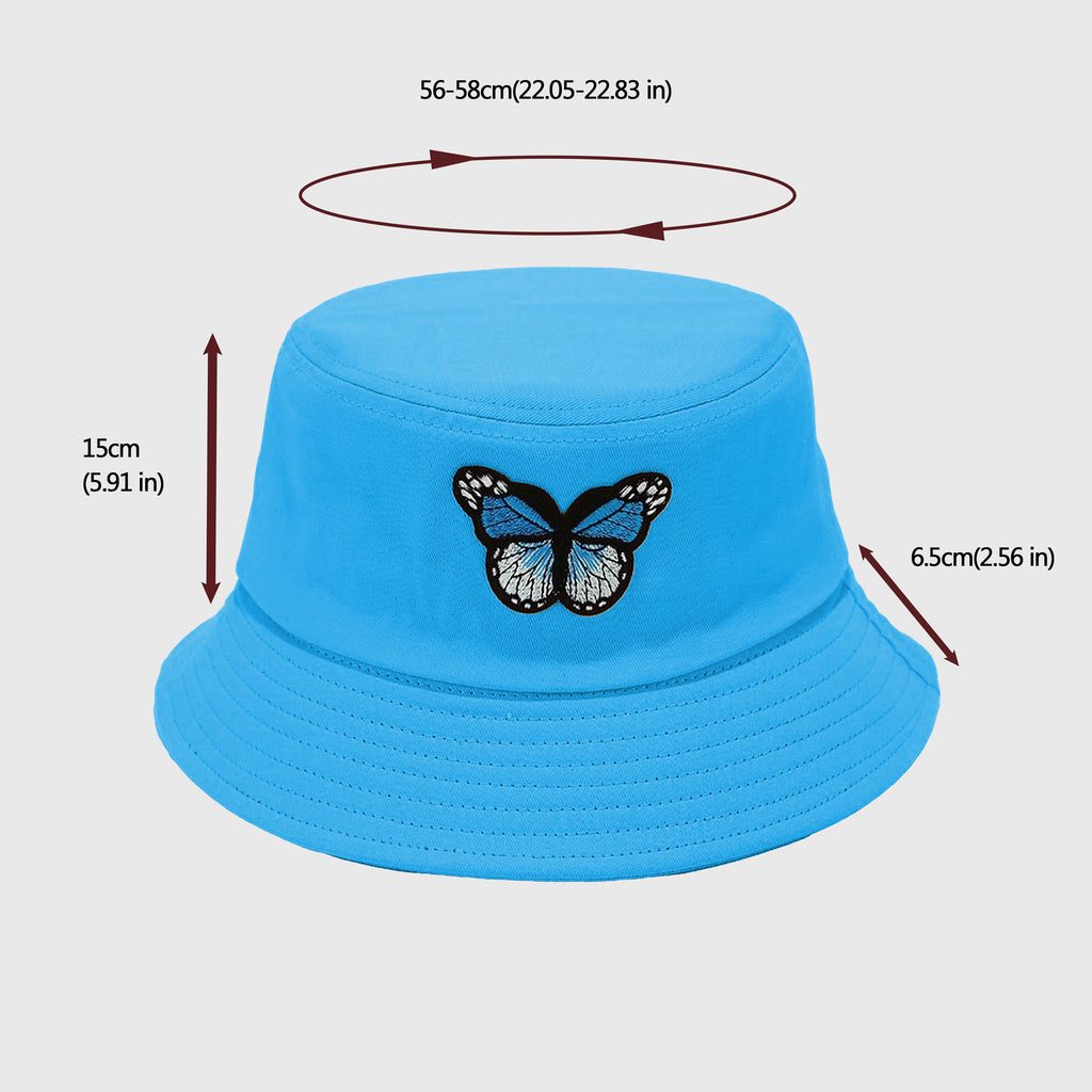 Anna-Kaci Women's Bucket Hat with Butterfly Embroidery