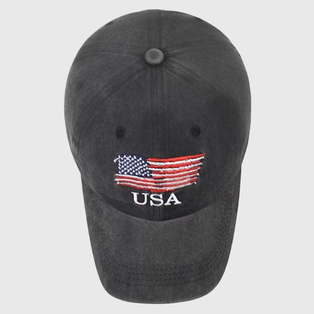 Anna-Kaci Men's and Women's Baseball Cap with USA Flag Embroidery