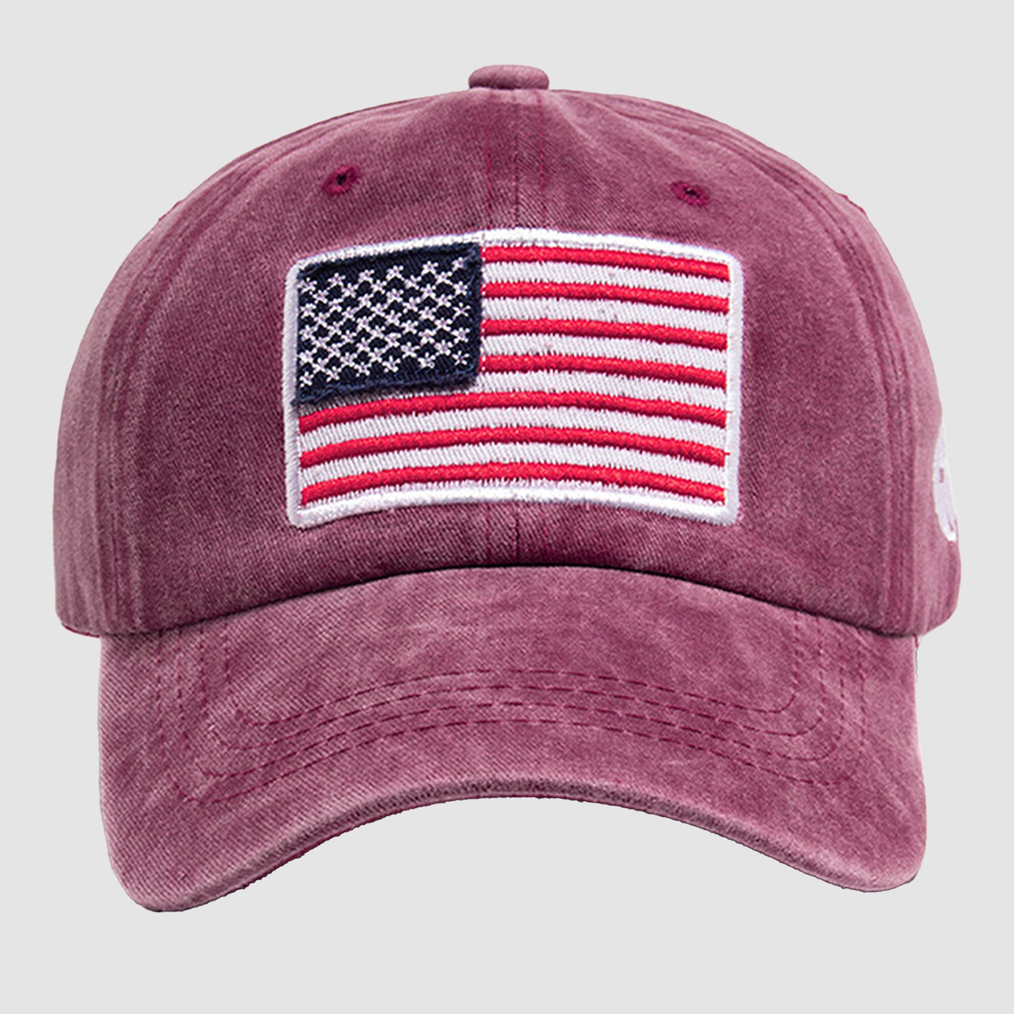 Anna-Kaci Unisex Vintage Baseball Cap with USA Flag Patch
