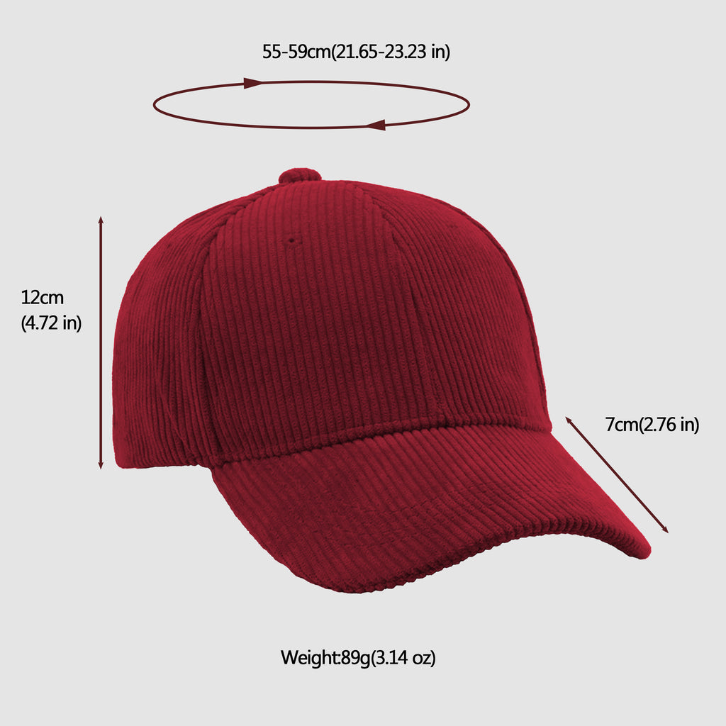Anna-Kaci Women's Corduroy Baseball Cap - Stylish & Comfortable