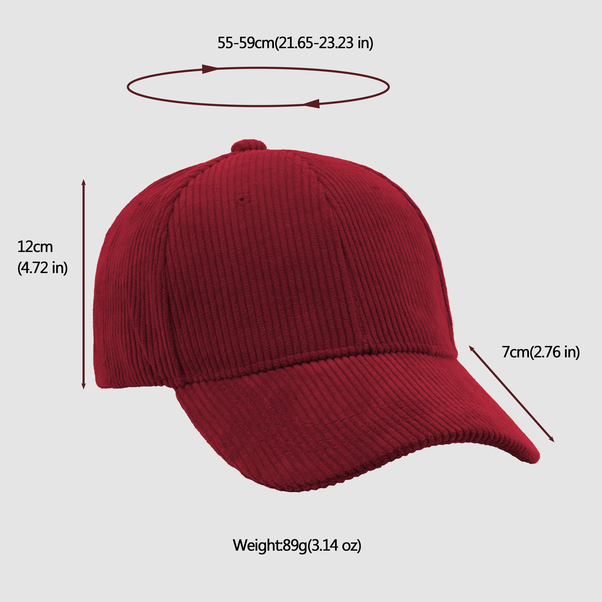 Anna-Kaci Women's Corduroy Baseball Cap - Stylish & Comfortable