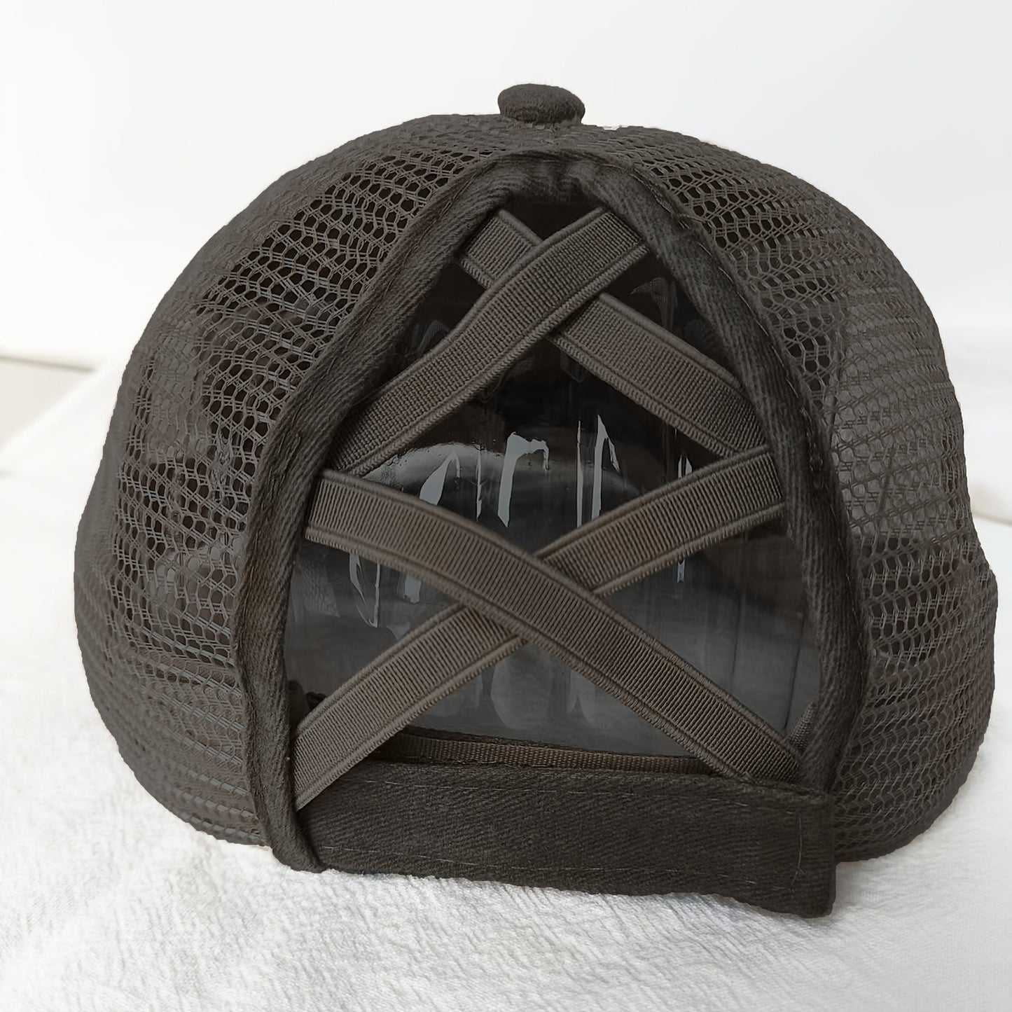 Anna-Kaci Women's Distressed Trucker Hat with White Heart Patch