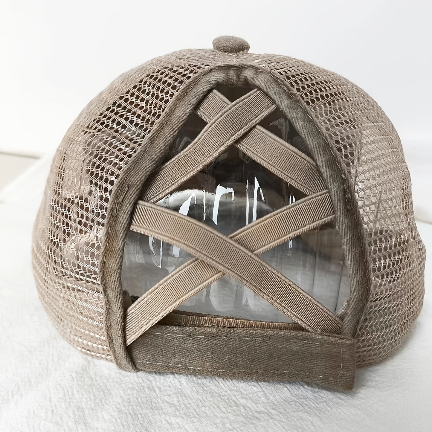 Anna-Kaci Women's Distressed Trucker Hat with White Heart Patch