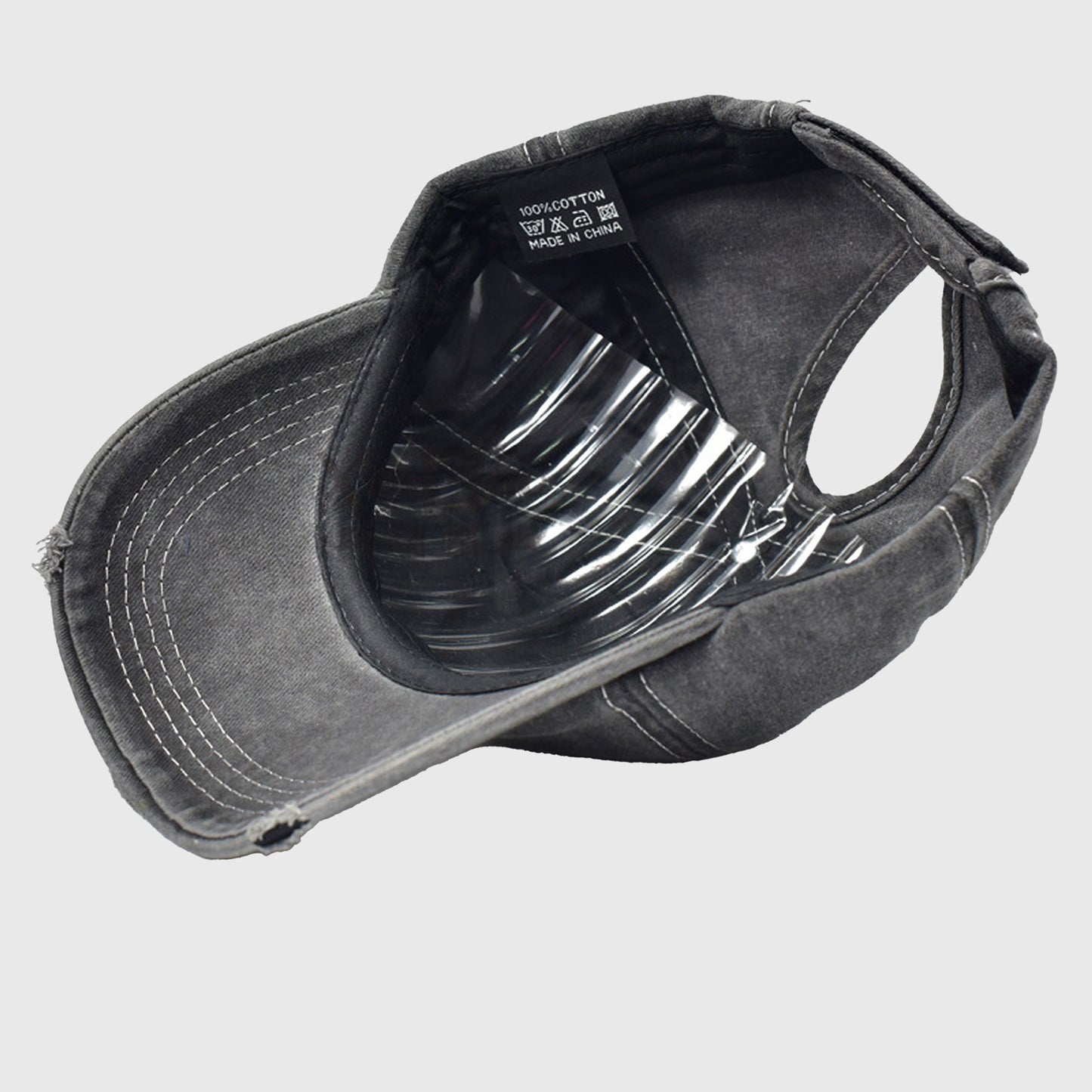 Anna-Kaci Women's Distressed Baseball Cap with Glitter Star Patches