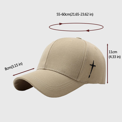 Anna-Kaci Unisex Baseball Cap with Cross Embroidery
