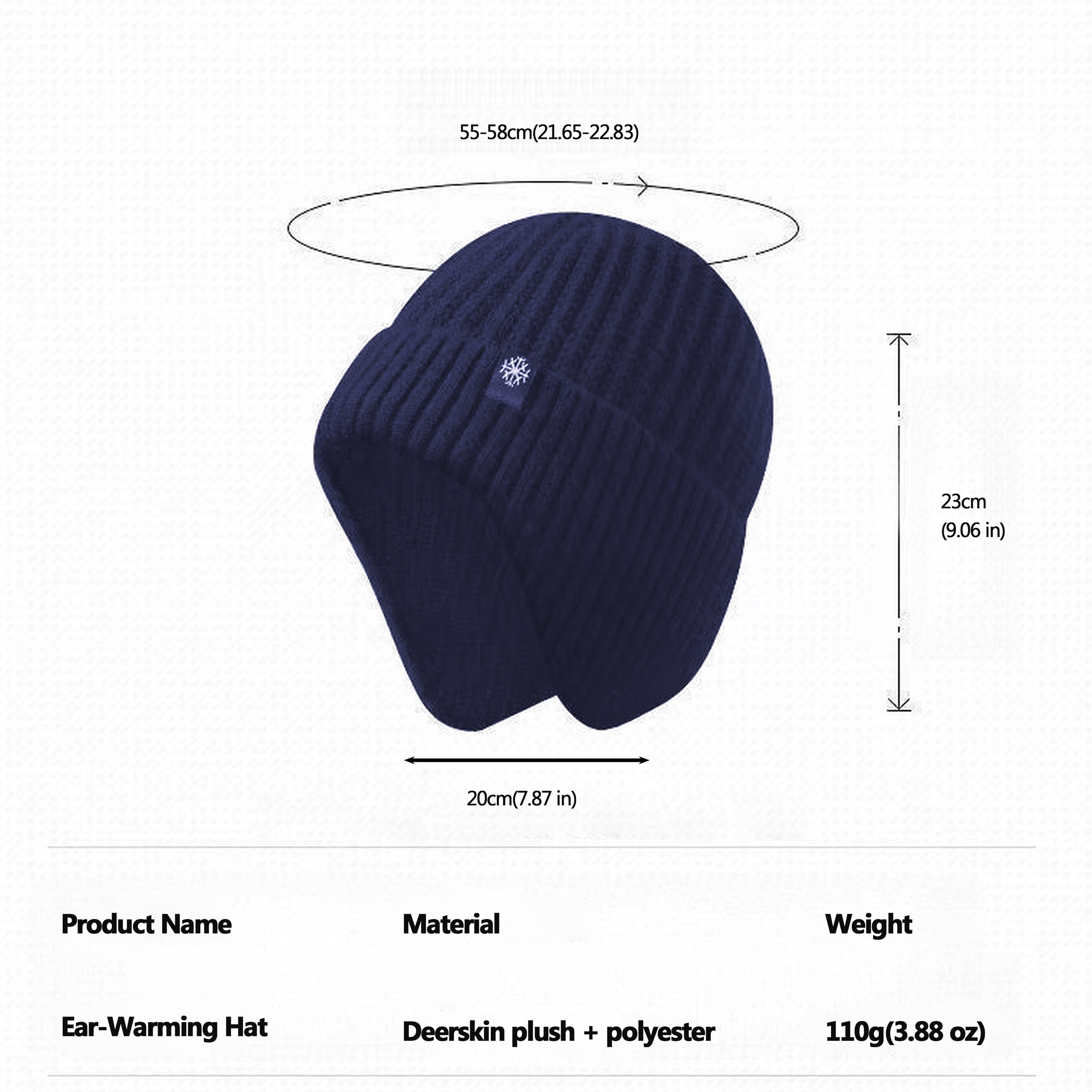 Anna-Kaci Unisex Stylish Ear - Warming Knit Hat
