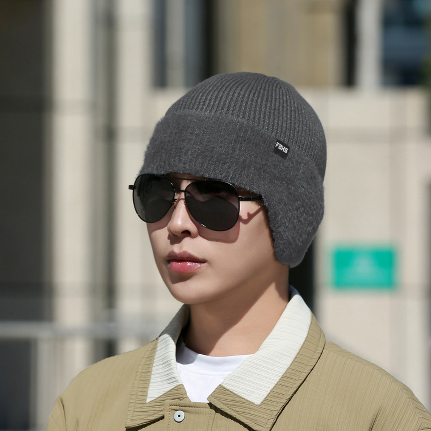 Anna-Kaci Unisex Knit Beanie with Ear Flaps