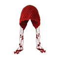 Anna-Kaci Women's Crochet Beanie with Tassel Details