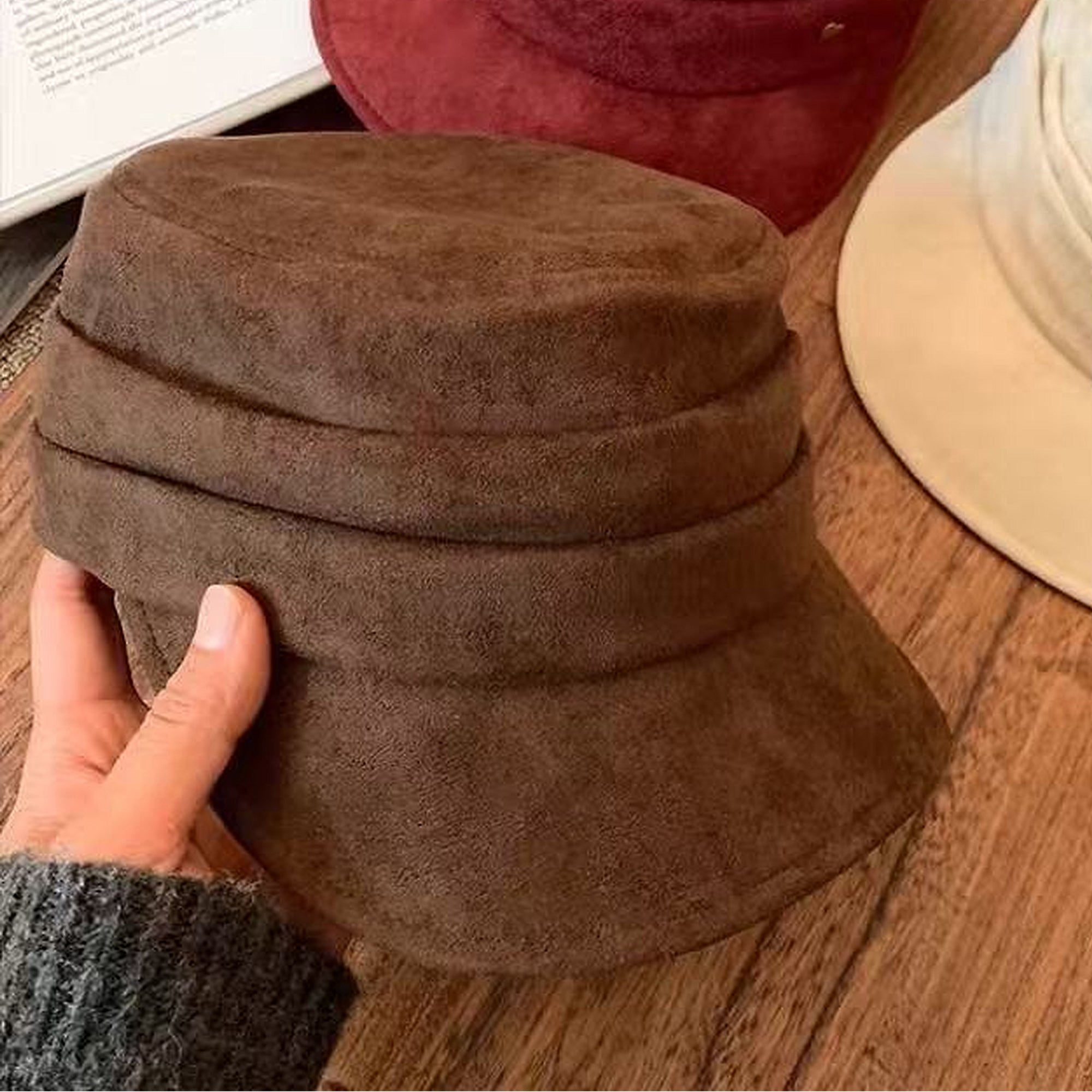 Anna-Kaci Women's Fleece Military - Style Cap with Heart Accent