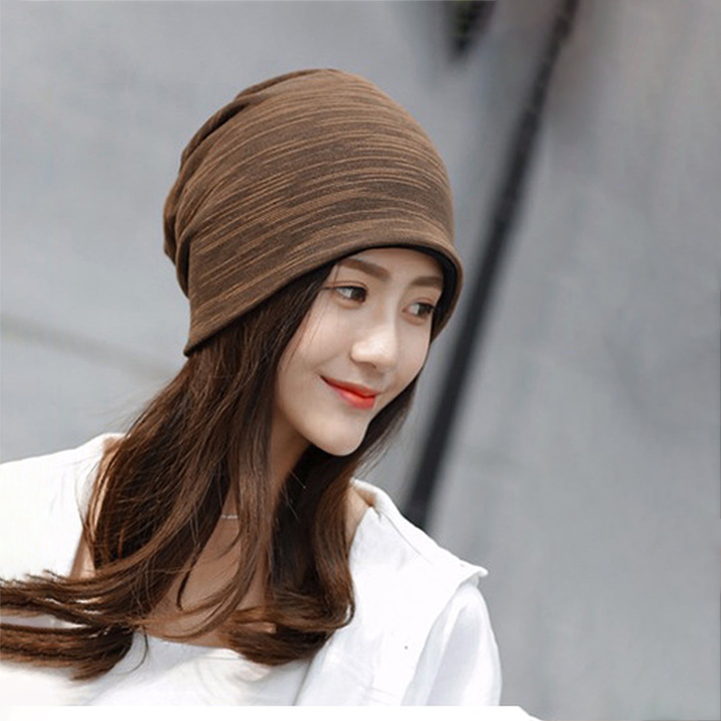 Anna-Kaci Women's Striped Slouchy Beanie - Soft & Stylish