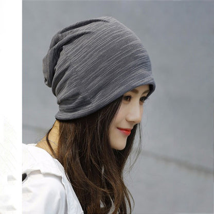 Anna-Kaci Women's Striped Slouchy Beanie - Soft & Stylish