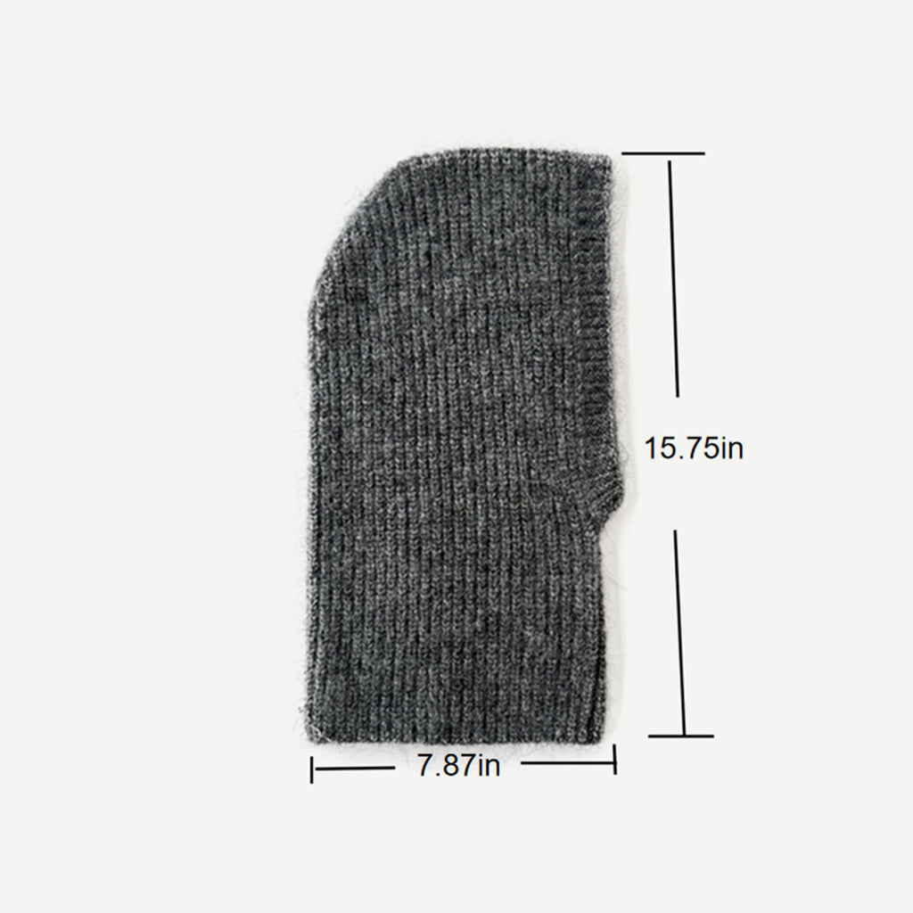 Anna-Kaci Women's Ribbed Knit Balaclava Hood with Soft Cozy Texture