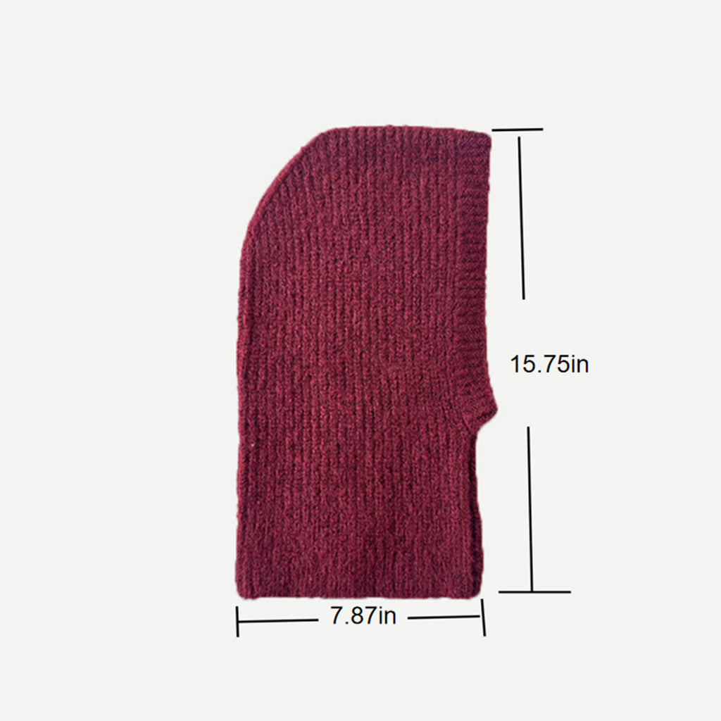 Anna-Kaci Women's Ribbed Knit Balaclava Hood with Soft Cozy Texture
