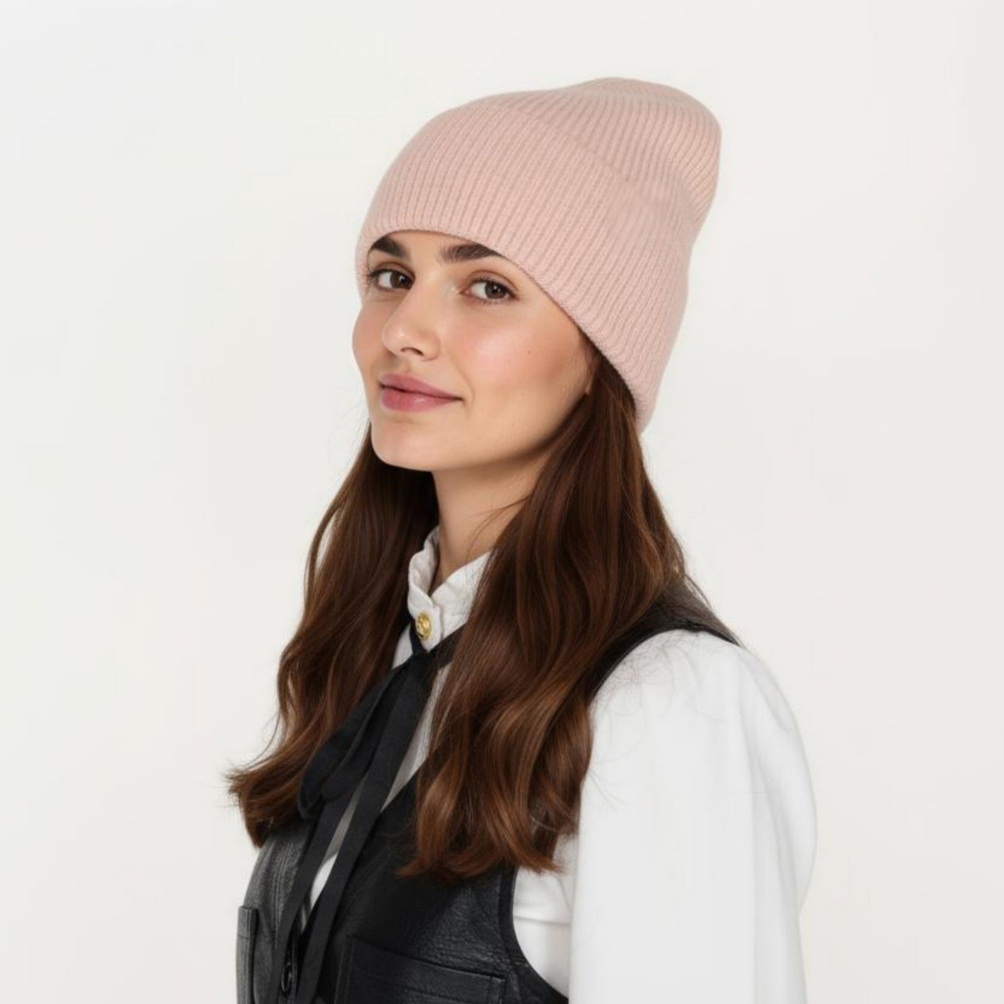 Anna-Kaci Women's Rib Knit Beanie Hat with Folded Cuff and Stretchy Fit