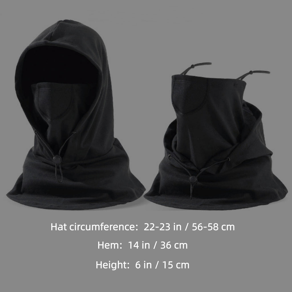 Anna-Kaci Unisex Lightweight Hooded Neck Gaiter with Adjustable Drawstring and Breathable Mesh Face Panel