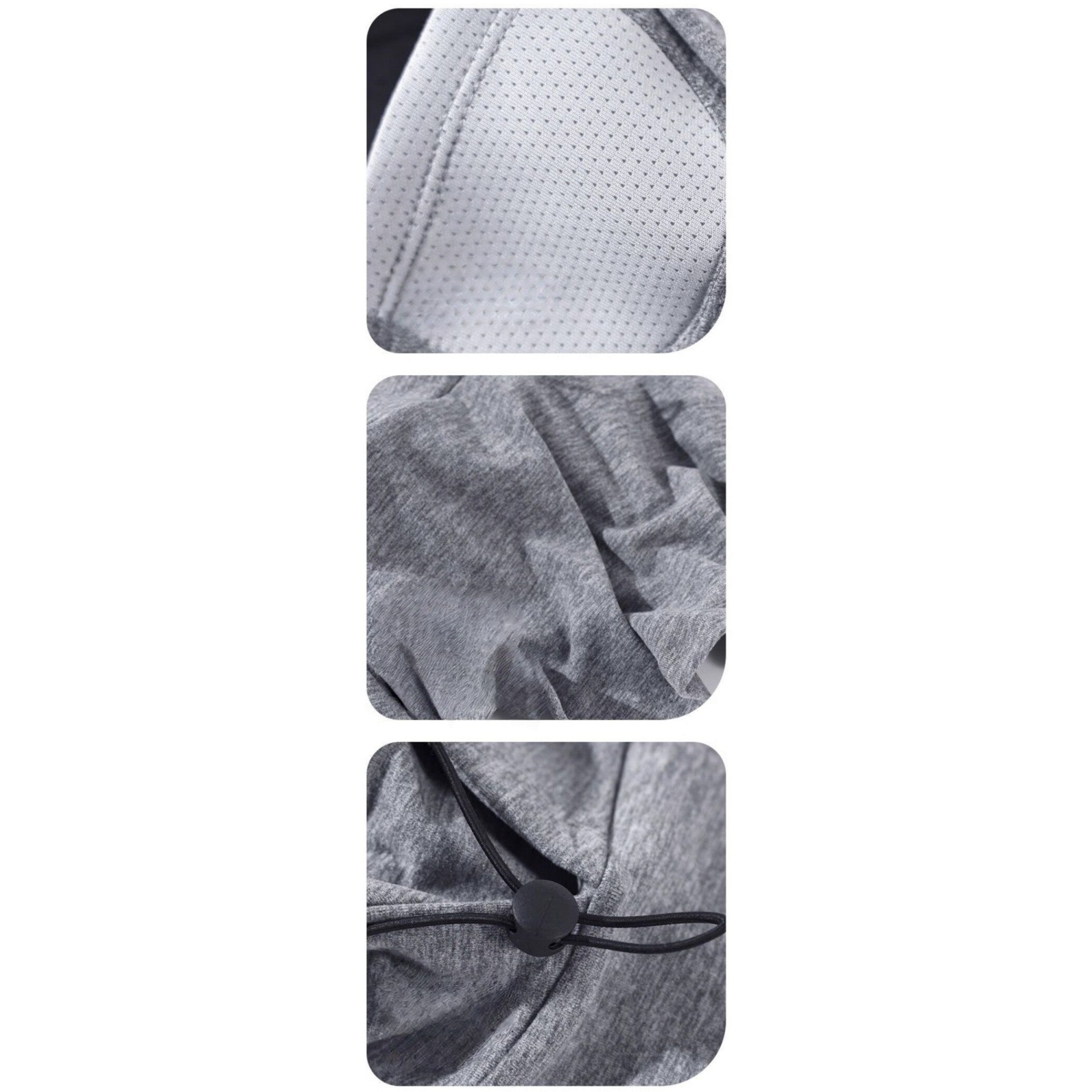Anna-Kaci Unisex Lightweight Hooded Neck Gaiter with Adjustable Drawstring and Breathable Mesh Face Panel