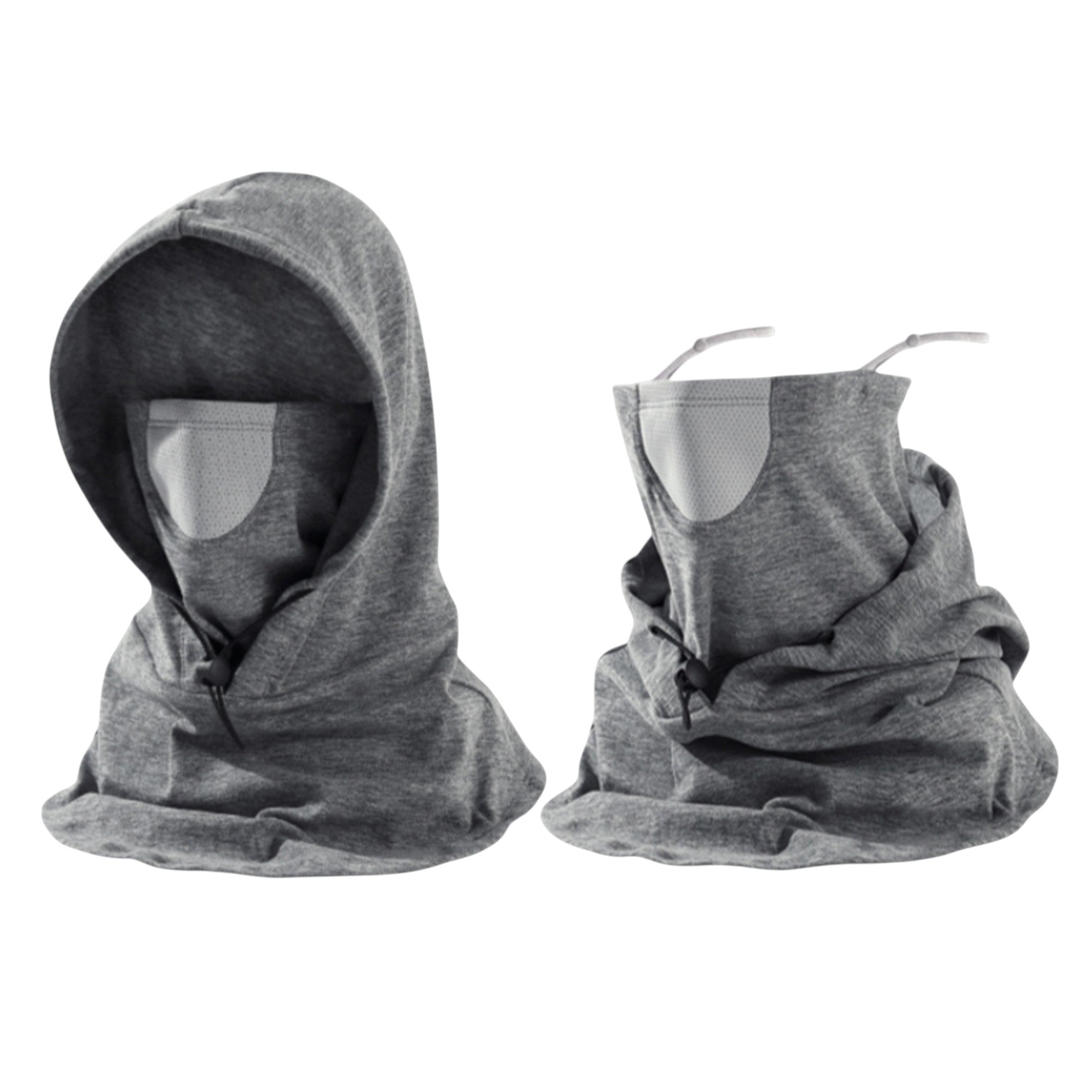 Anna-Kaci Unisex Lightweight Hooded Neck Gaiter with Adjustable Drawstring and Breathable Mesh Face Panel