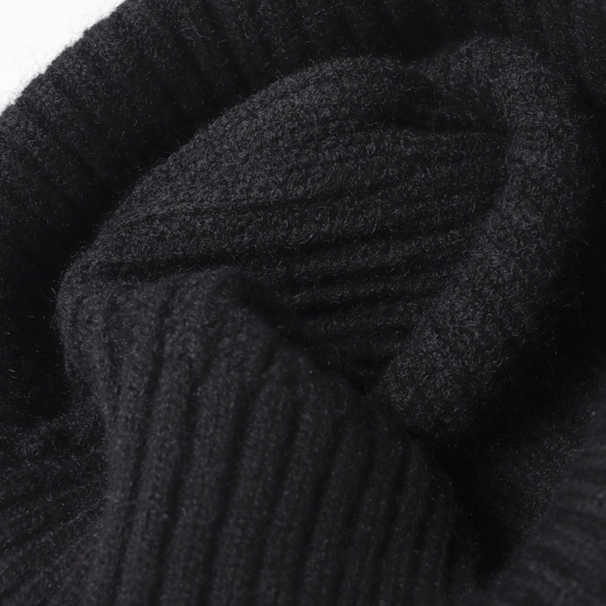 Anna-Kaci Unisex Rib Knit Beanie with Folded Cuff and Contrast Stripe Detail