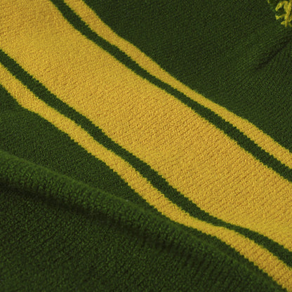 Anna-Kaci Winter Knit Beanie with Pom and Stripe Design Warm Stretchy Hat for Cold Weather