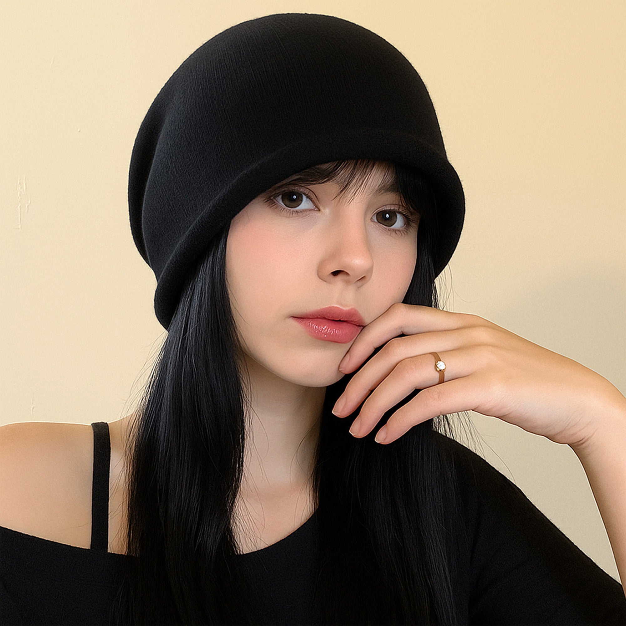 Anna-Kaci Women's Warm Knit Beanie Soft Stretchy Winter Hat Lightweight Classic Design