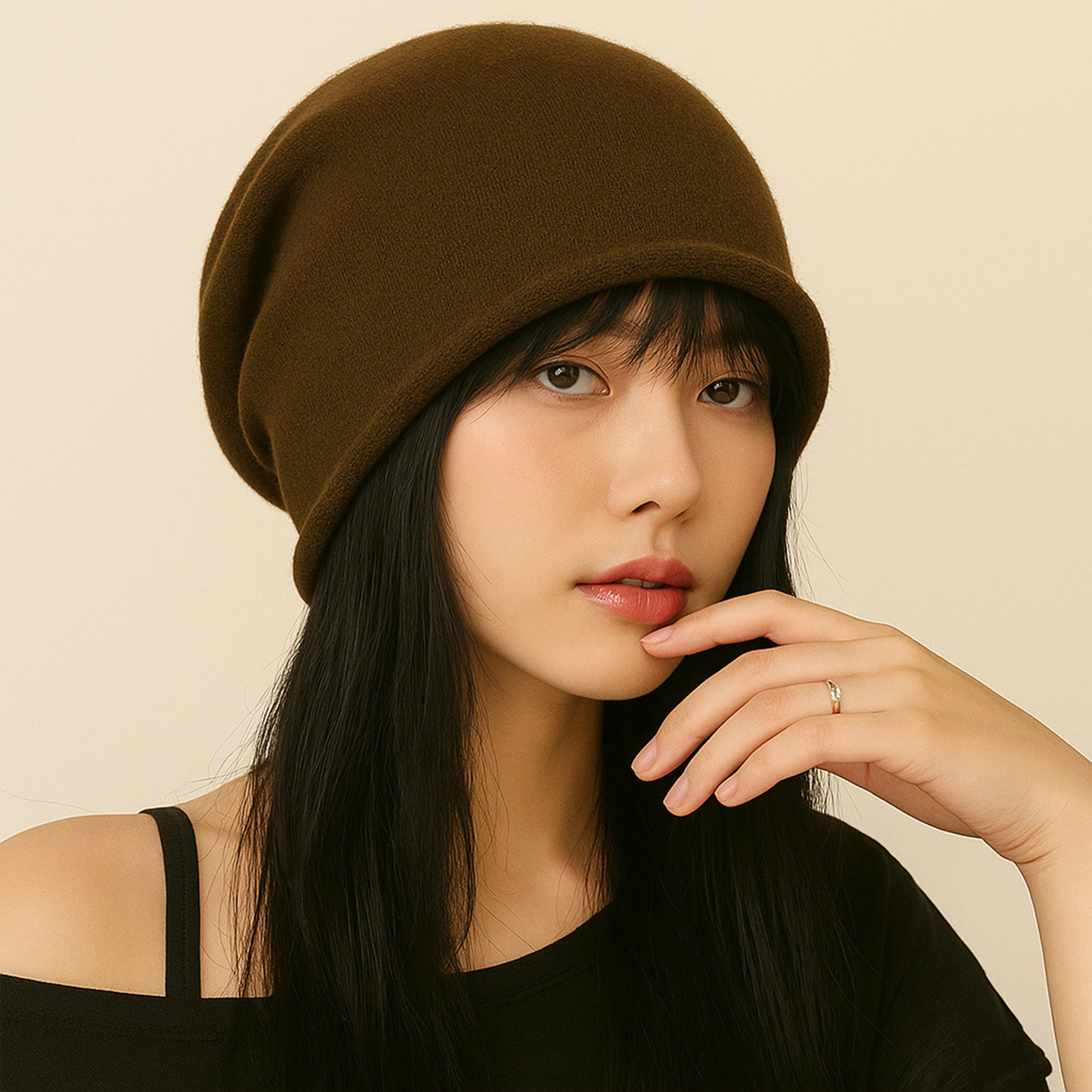 Anna-Kaci Women's Warm Knit Beanie Soft Stretchy Winter Hat Lightweight Classic Design