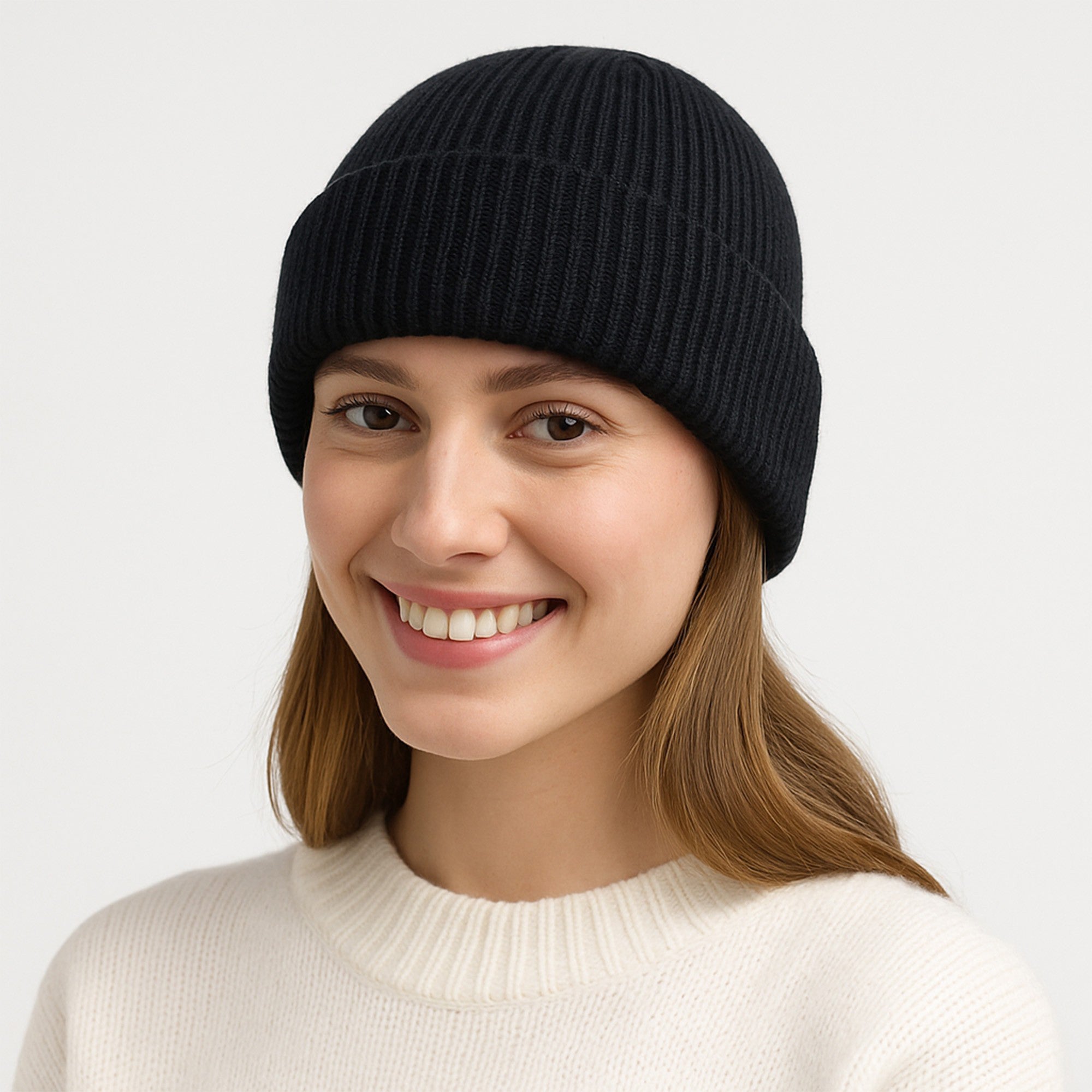 Anna-Kaci Unisex Warm Knit Beanie Soft Stretchy Cuffed Winter Hat Lightweight Solid Color Design