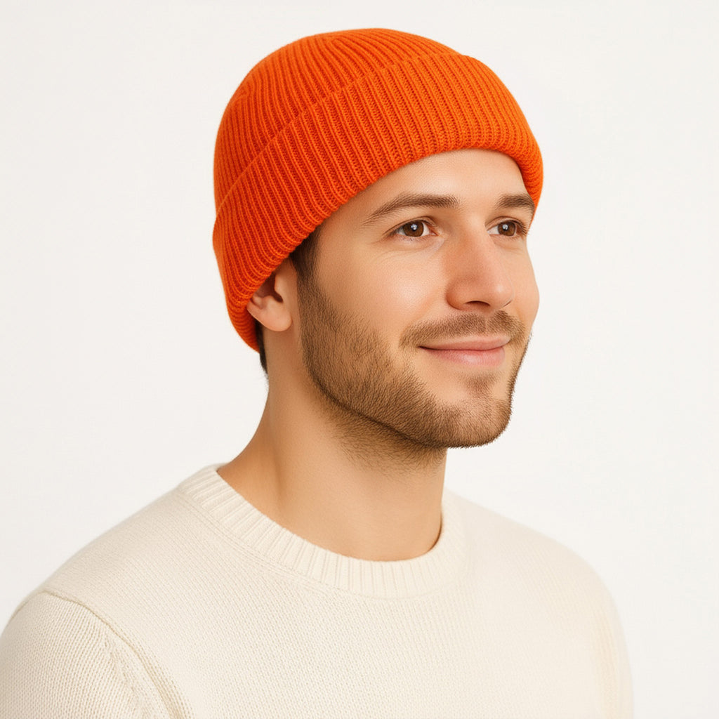 Anna-Kaci Unisex Warm Knit Beanie Soft Stretchy Cuffed Winter Hat Lightweight Solid Color Design