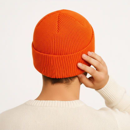 Anna-Kaci Unisex Warm Knit Beanie Soft Stretchy Cuffed Winter Hat Lightweight Solid Color Design