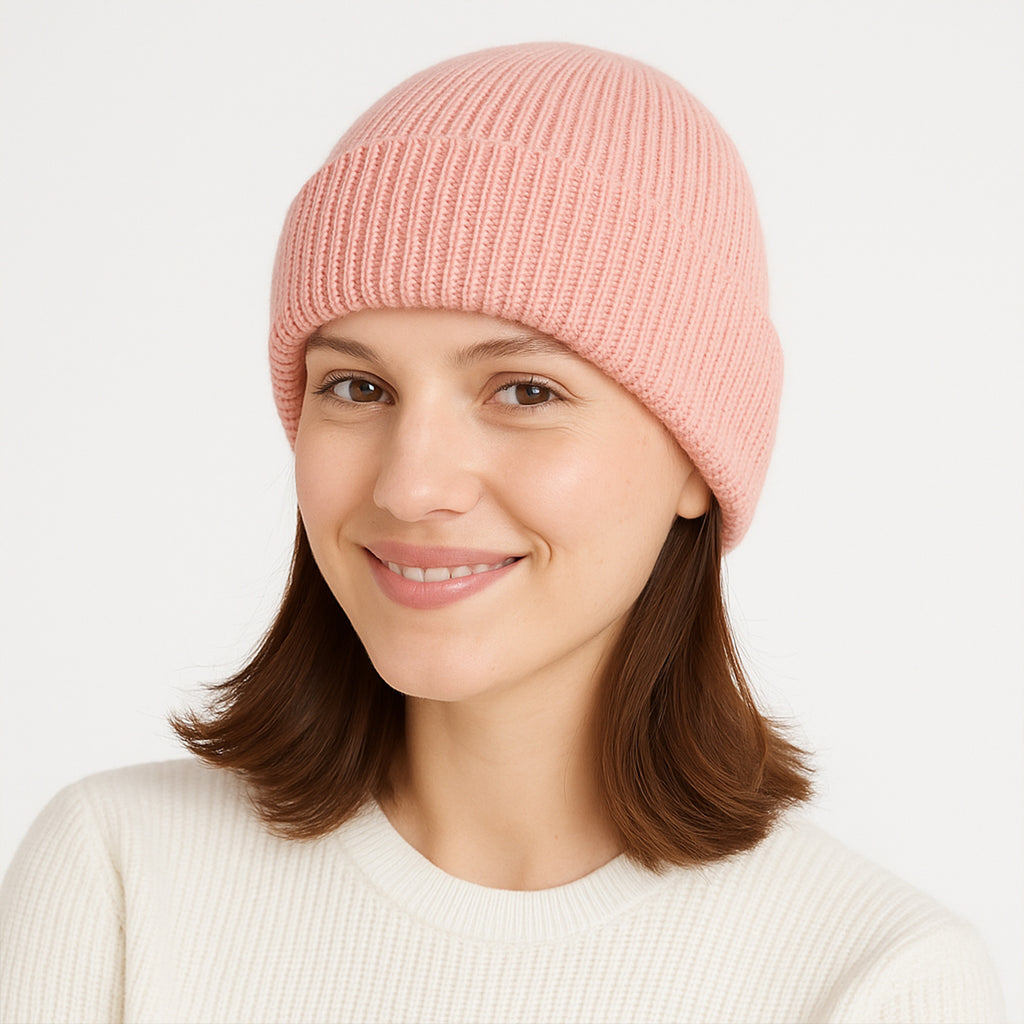 Anna-Kaci Unisex Warm Knit Beanie Soft Stretchy Cuffed Winter Hat Lightweight Solid Color Design