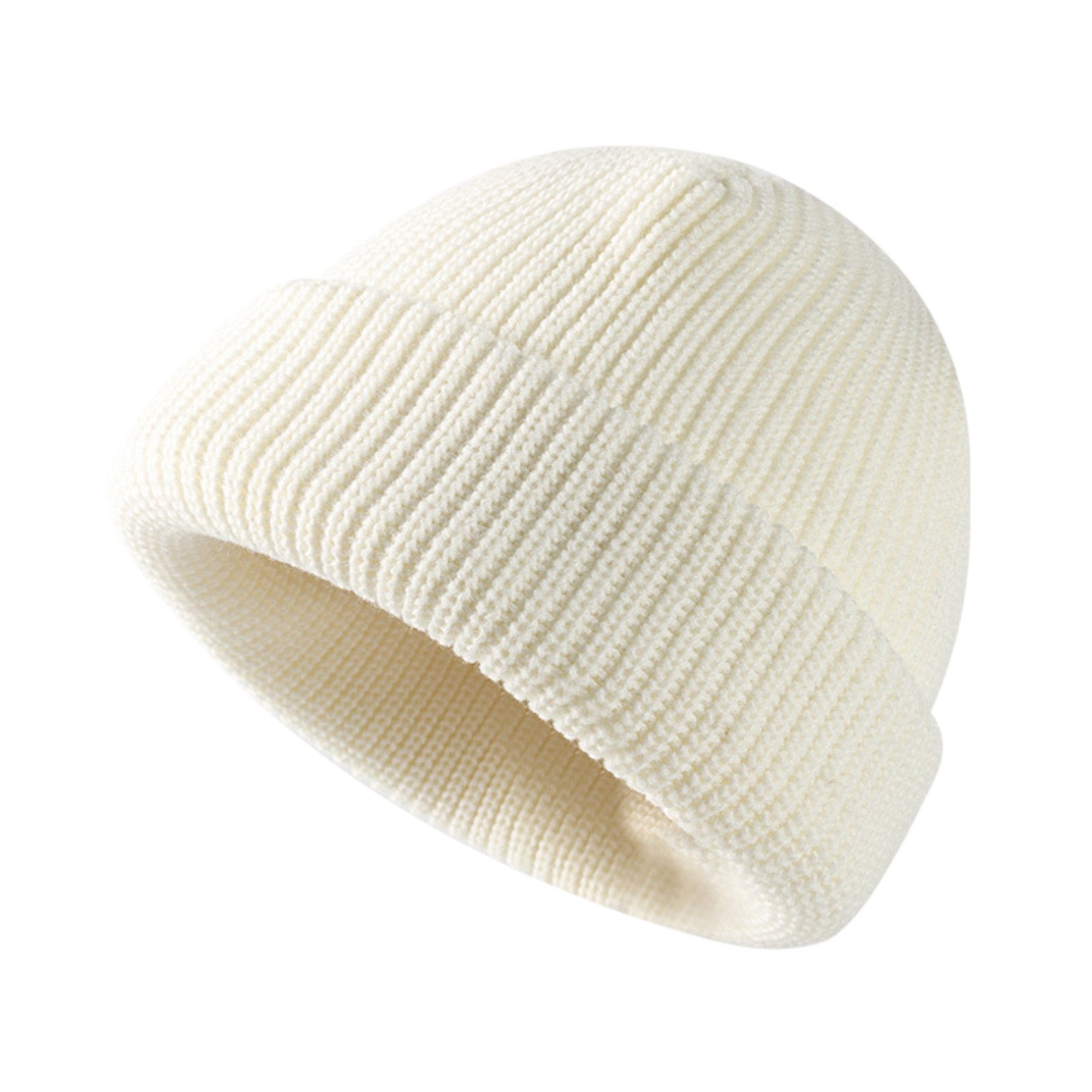 Anna-Kaci Unisex Warm Knit Beanie Soft Stretchy Cuffed Winter Hat Lightweight Solid Color Design